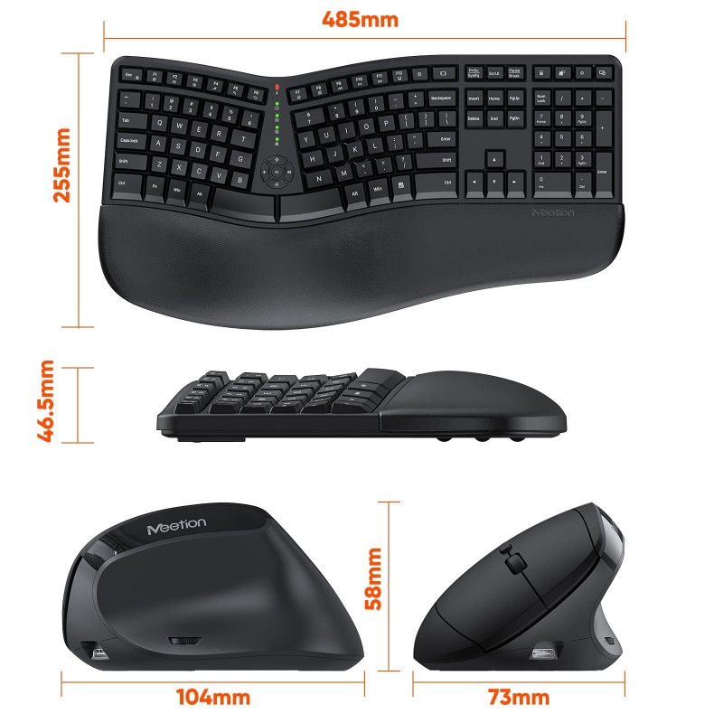 人間工学に基づいたキーボードとマウスのセットはどのように快適さと生産性を向上させることができますか?